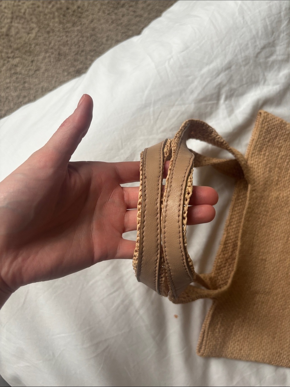 Helen Kaminski Raffia Woven Tote, Natural Tan - Picture 8 of 8